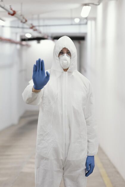 预防戴着生物防护装备的人面罩灾难防护服