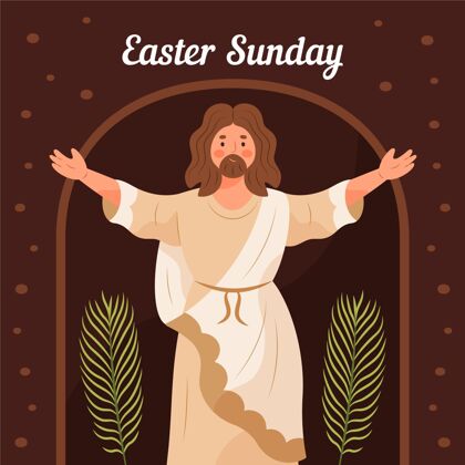 复活节周日复活节周日插画插图庆祝宗教