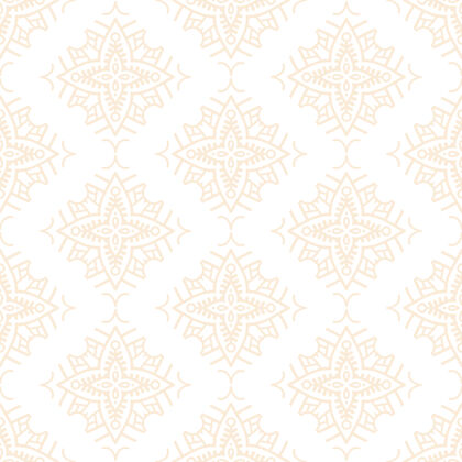 几何豪华装饰曼荼罗设计无缝图案金色装饰曼荼罗阿拉伯