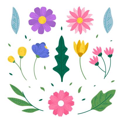 季节手绘春花系列手绘花卉花卉