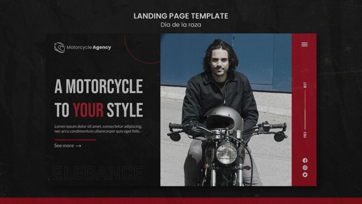 商行登陆页面模板摩托车代理与男性车手网站模板男网站