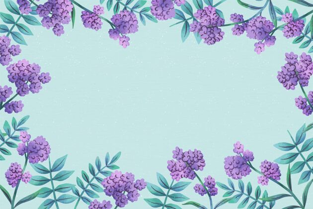 美丽紫色花朵复制空间花卉背景空墙纸自然