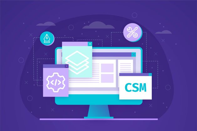 应用平面cms概念图网页内容管理企业程序