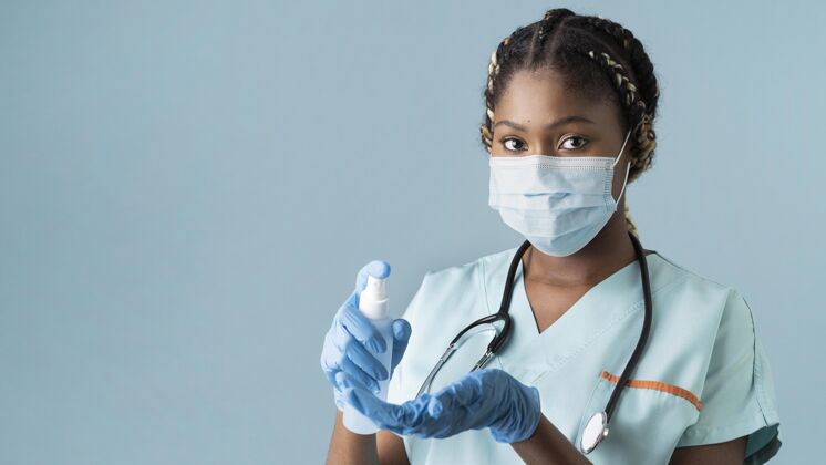 卫生工作者中枪医生用消毒剂口罩健康保健