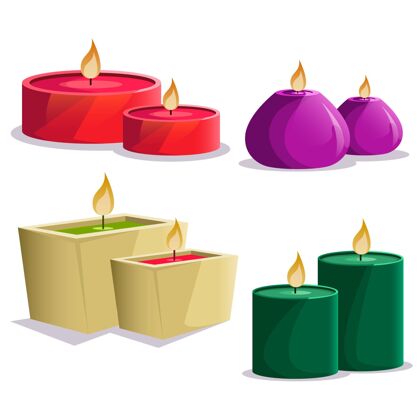 选择详细的香味蜡烛收集火打蜡香气