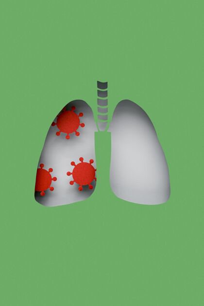 疾病有病毒的纸做的肺摘要健康预防