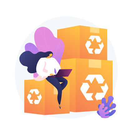 零可回收和环保包装订单跟踪 网上购物 送货服务可重复使用的纸箱 生态材料容器支票订单包装