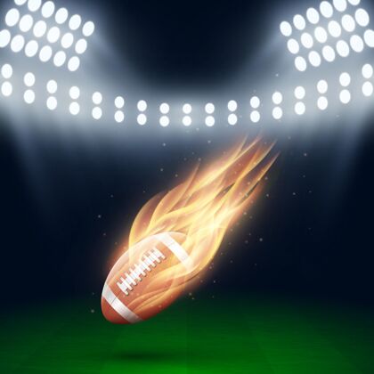 插图创意美式足球插画运动联赛橄榄球