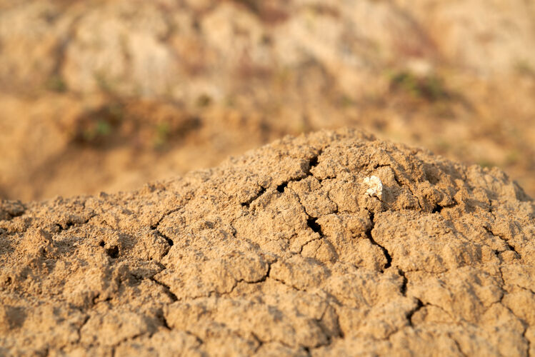 自然上图是沙漠中成堆的棕色碎沙碎块抽象沙子