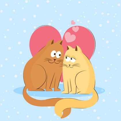 情人节情人节动物情侣与猫猫世界各地国际