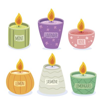 芳香疗法平面设计香味蜡烛系列气味气味收集