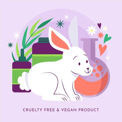 免费可爱的兔子旁边的素食产品测试有机动物
