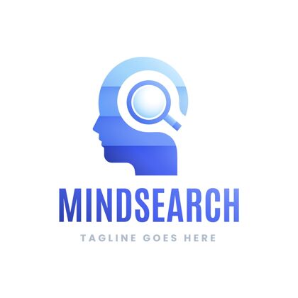 符号梯度mindsearch标志与标语健康心理学模板