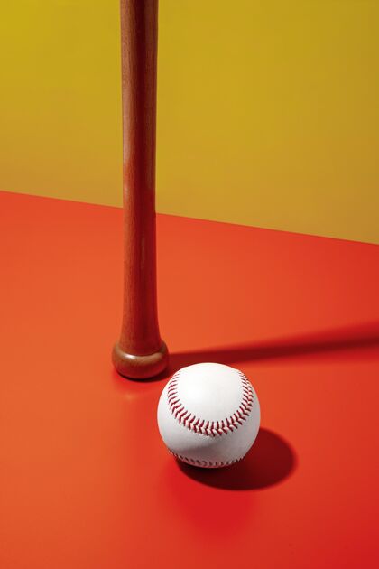 冠军高角度的木棒棒球爱好静止生活木头