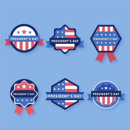 包装总统日标签系列政治二月美国