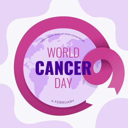 设计世界癌症日世界粉红丝带支持
