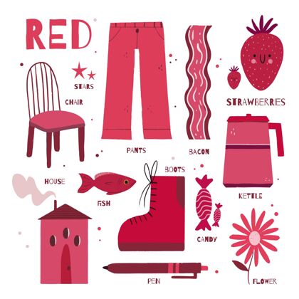 知识红色和英语词汇集教育者颜色词汇