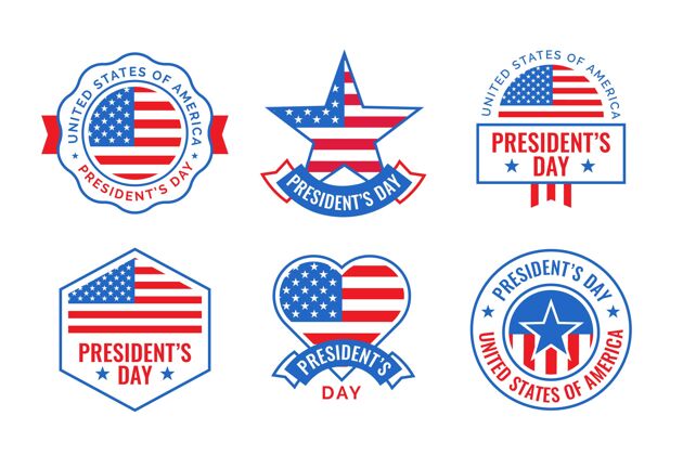 爱国主义一包总统纪念日徽章选举总统节日