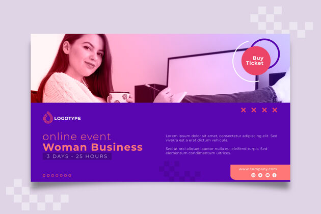 商业女商人横幅网页模板公司女人工人
