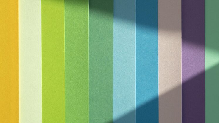 空间一层层的彩色纸在渐变复制空白创意