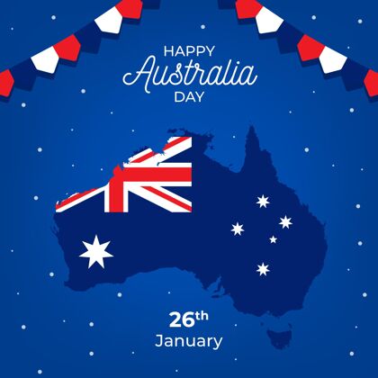 日澳大利亚平面设计日插图一月平面设计