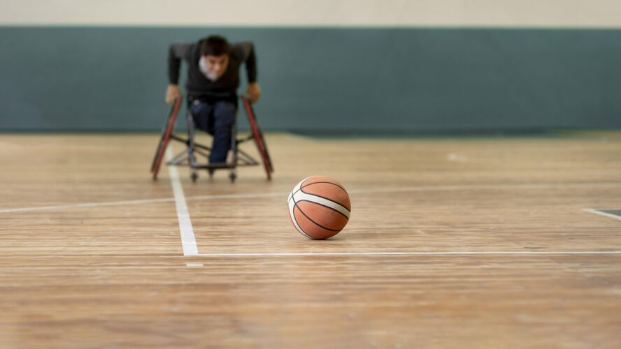健康打篮球的残疾人概念生活方式残疾人