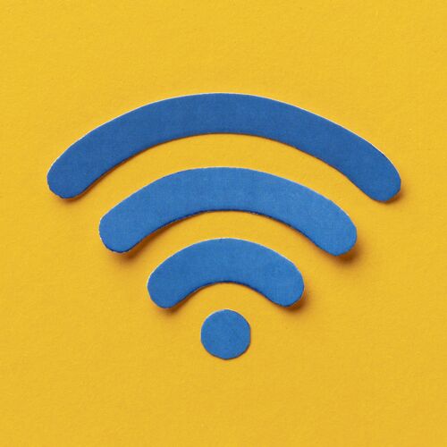 创新wi-fi符号顶视图Wifi平方电信