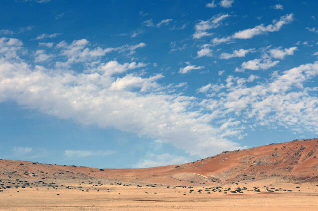 土地美丽多彩的纳米比亚山脉野生星球泥土