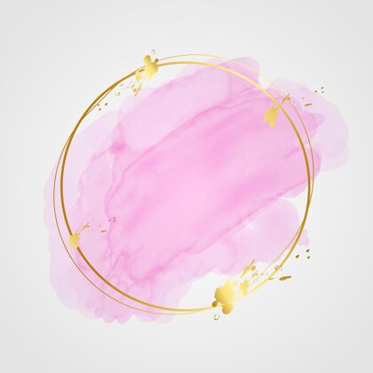 粉彩粉彩水彩画与黄金框架水彩金色画框笔划